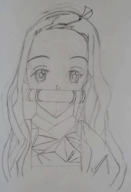 This is one of Peyton's pencil drawings from this term. She got inspiration from an anime show on Netflix called demon slayer.